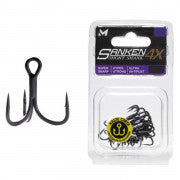 Garatéia Marine Sanken Short Shank 4x Tamanho 6 Cartela com 16 Peças